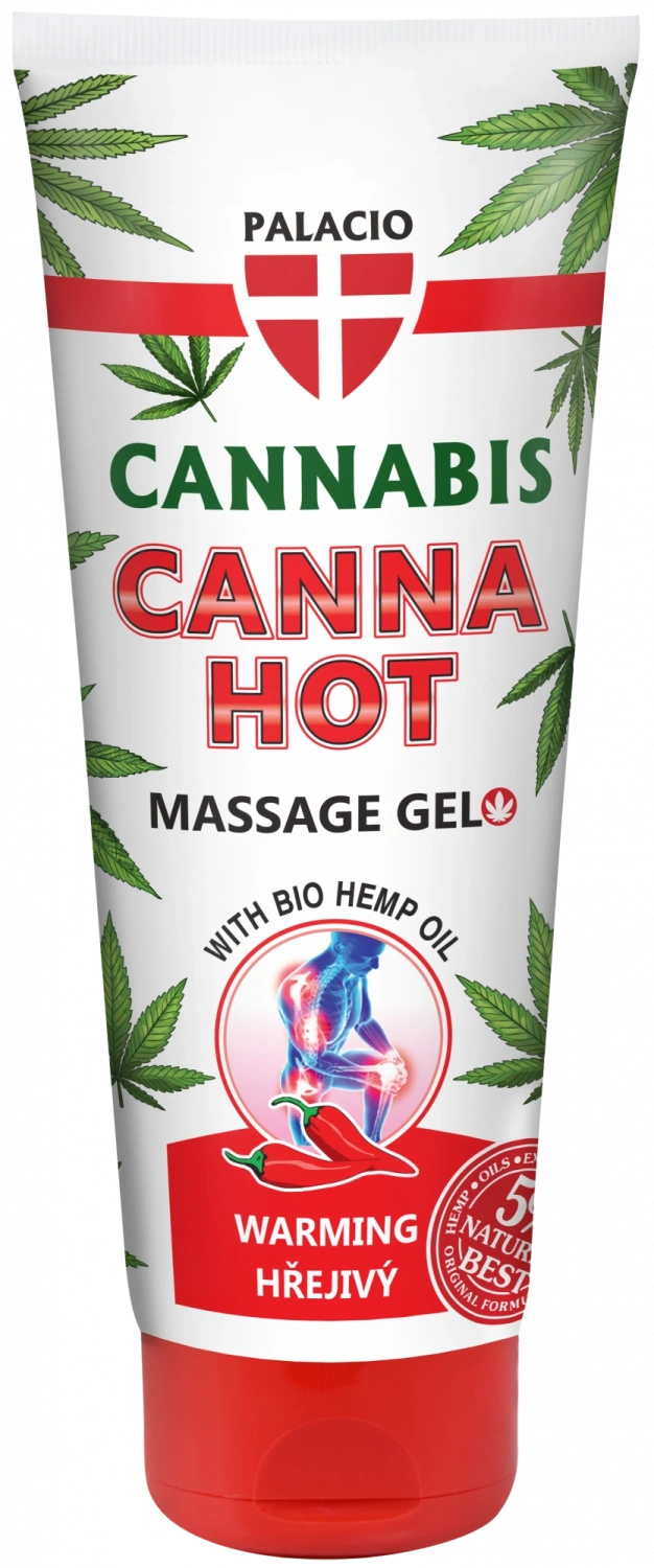 Palacio CANNABIS Masážny gél na hrejivosť, 200 ml