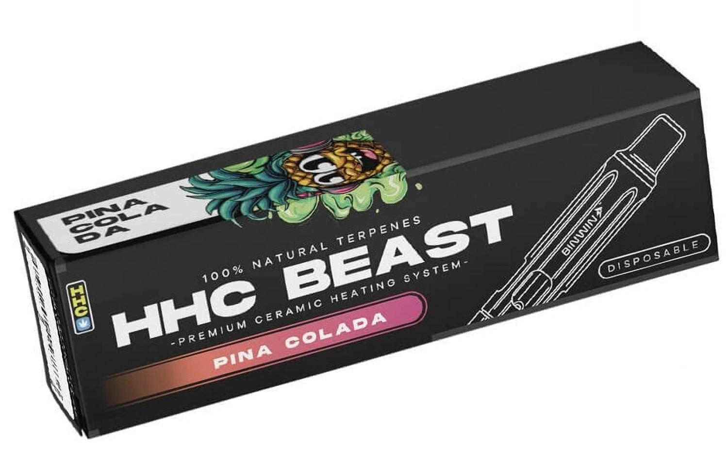 Tsjechische CBD HHC Vape BEAST PinaColada, 94 %, 1 ml