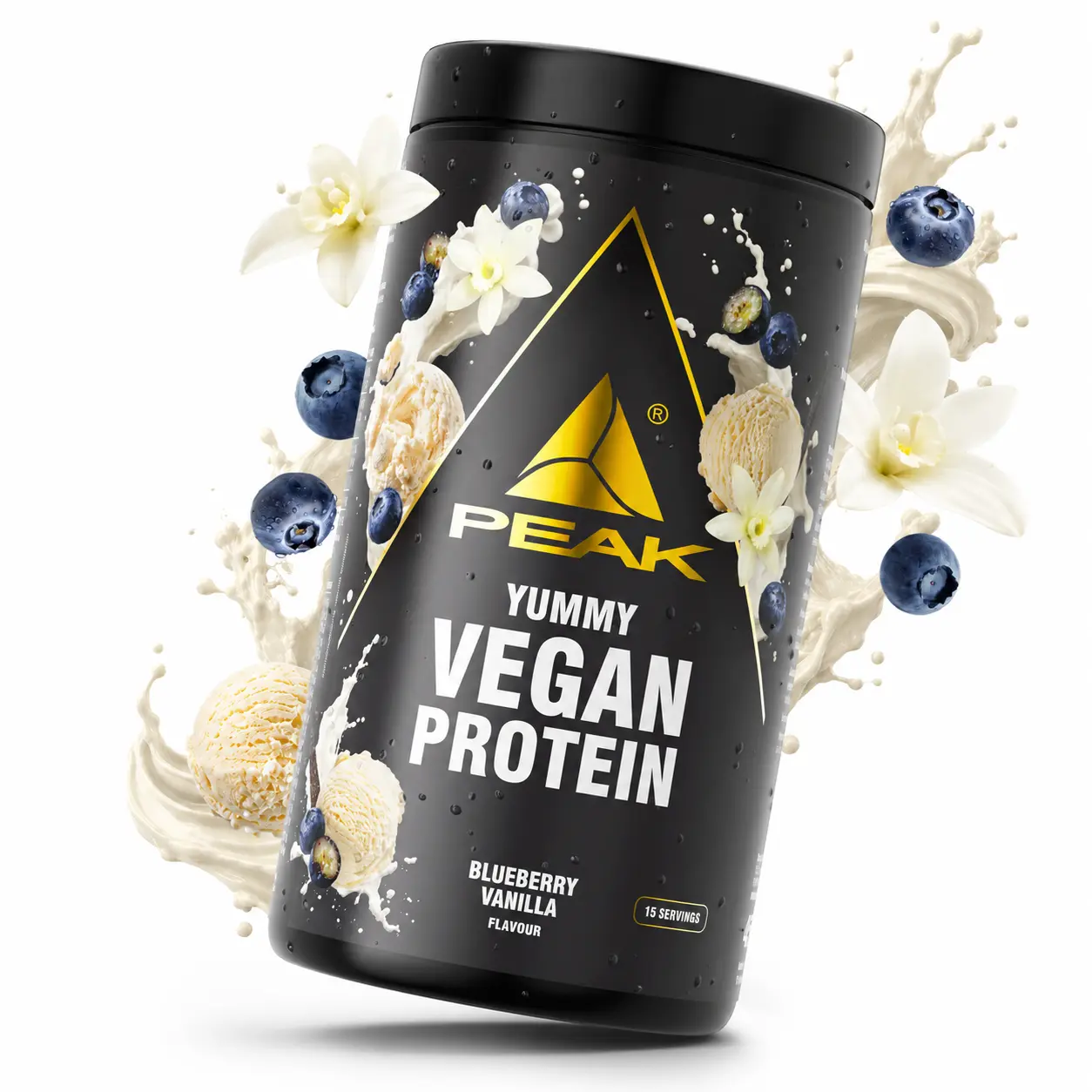 Peak Yummy Veganski protein 450g Blueberry Vanilla