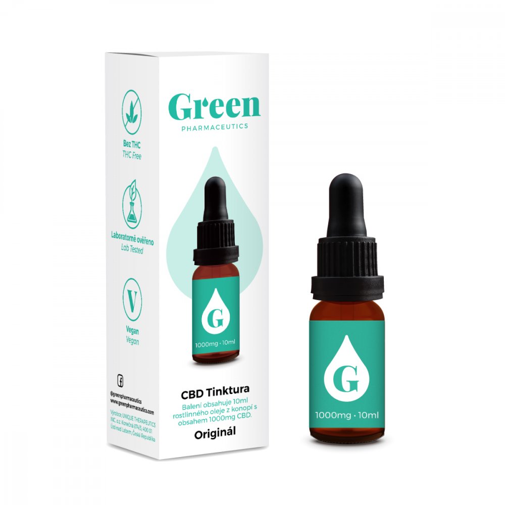 Green Pharmaceutics CBD Origineel tinctuur - 10%, 1000 mg, 10 ml
