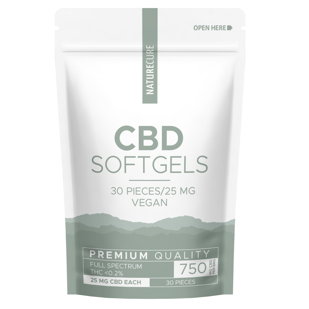 Nature Cure CBD-Weichkapseln - 750 mg CBD, 30 Stück x 25 mg
