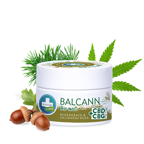 Annabis Balcann dubová kůra BIO mast z konopí s CBD a CBG, 50 ml