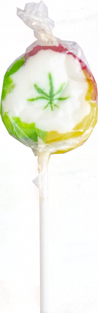 Cannabis Reggae Lollies – vitrína (100 lízaniek), 1300 g