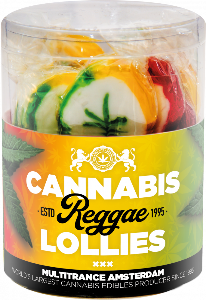 Cannabis Reggae Konopná Lízátka - Dárkové balení (10 lízátek), 24 balení v boxu, 3120 g