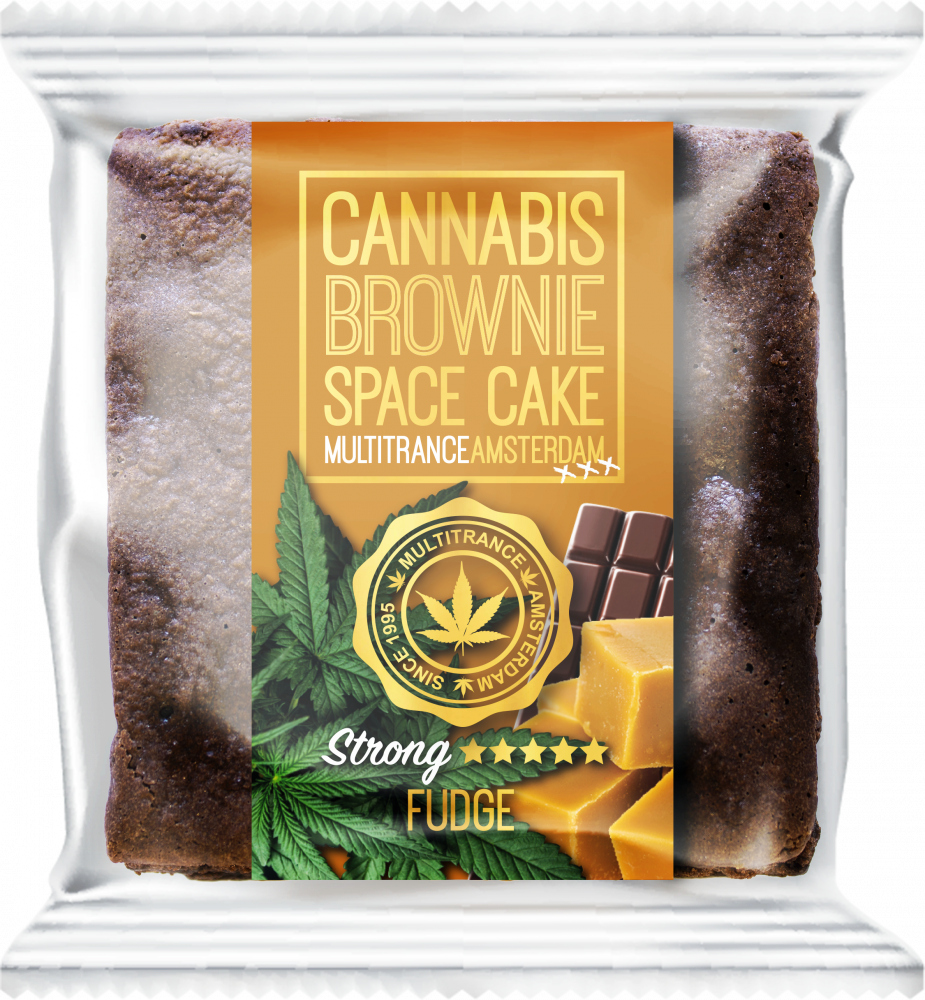 Cannabis Fudge Brownie (sterke sativa-smaak) - Doos (24 pakjes), 2400 g