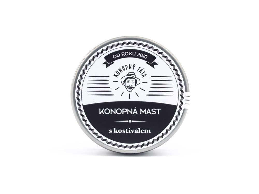 Konopný Táta Konopná Mast s Kostivalem, 90 mg CBD, 80 ml