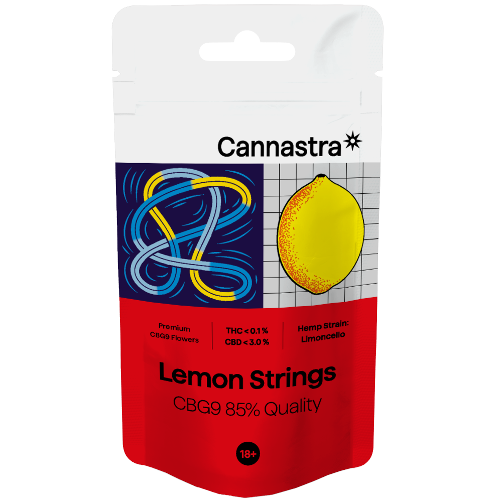 Cannastra CBG9 Kvet Lemon Strings, CBG 85% kvalita, 1 g - 100 g 100 gramov