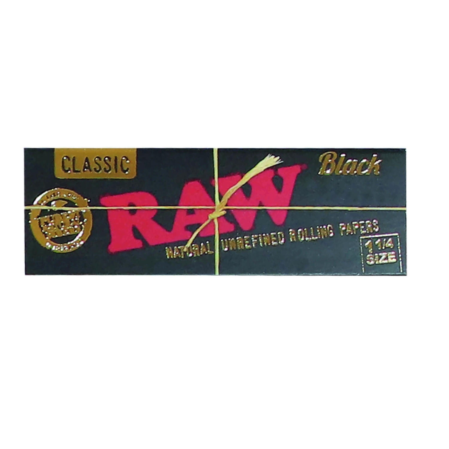RAW Black Classic 1¼ Rolling Papers – prírodný nerafinovaný rolovací papier, 50 listov