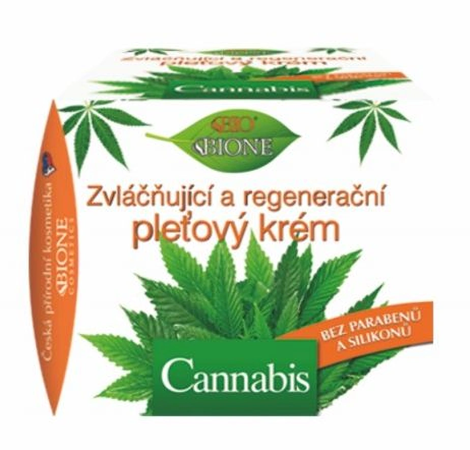Bione Cannabis zjemňujúci a regeneračný krém na tvár, 51 ml