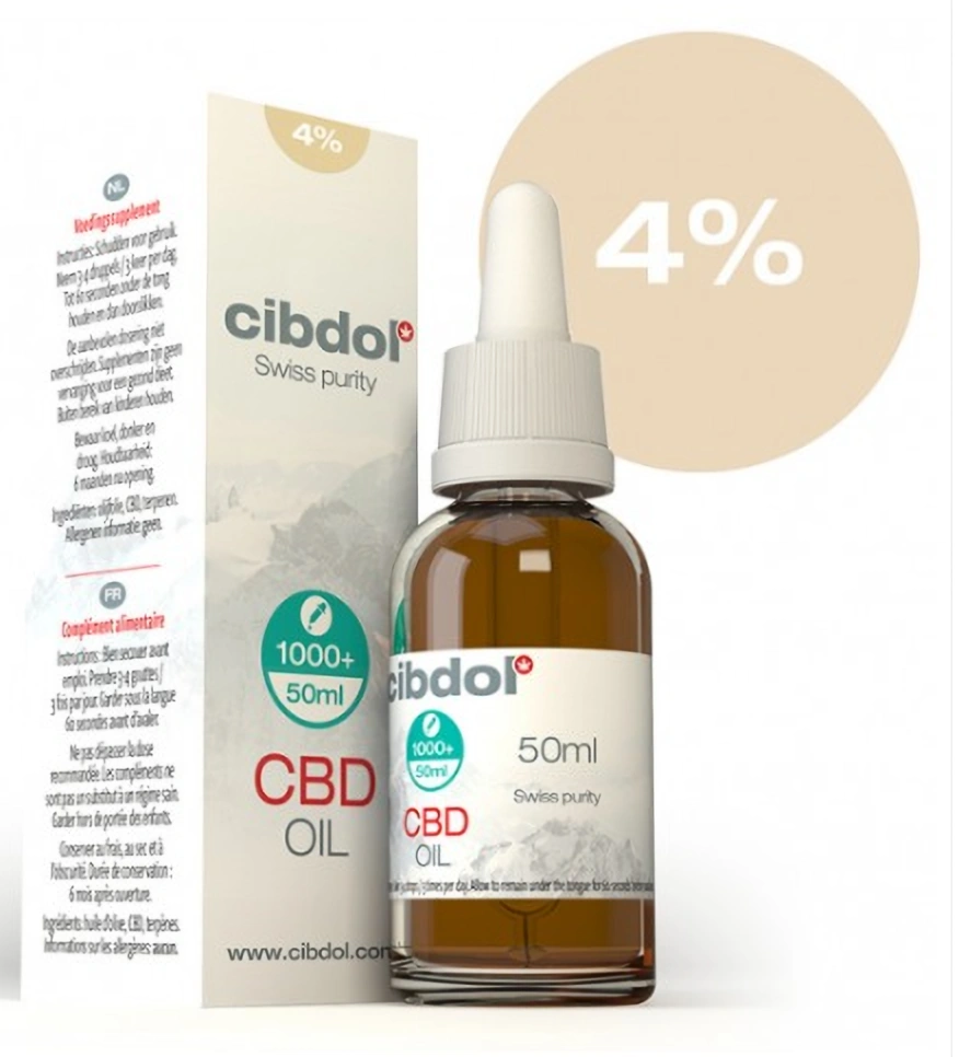 Cibdol Olijfolie met 4% CBD, 2000 mg, 50 ml