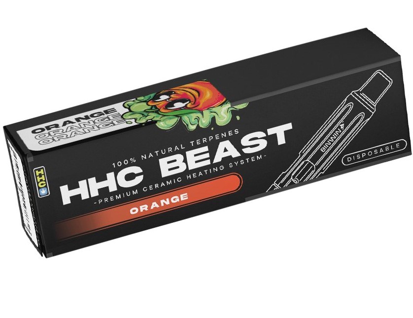 Tsjechische CBD HHC Vape BEAST Orange, 94%, 1 ml
