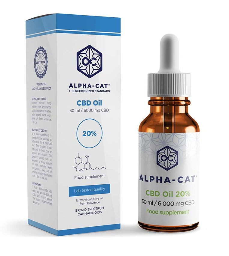 Alpha-CAT CBD olej 20%, 30 ml, 6000 mg