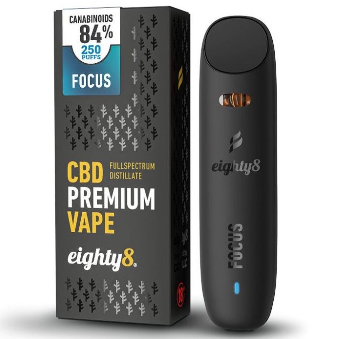 Eighty8 CBD Vape Focus, 84% CBD, 2 ml