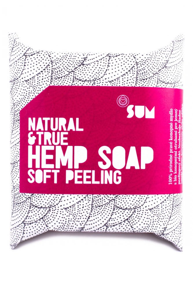 SUM konopné mydlo jemný peeling Natural & True, 80 g