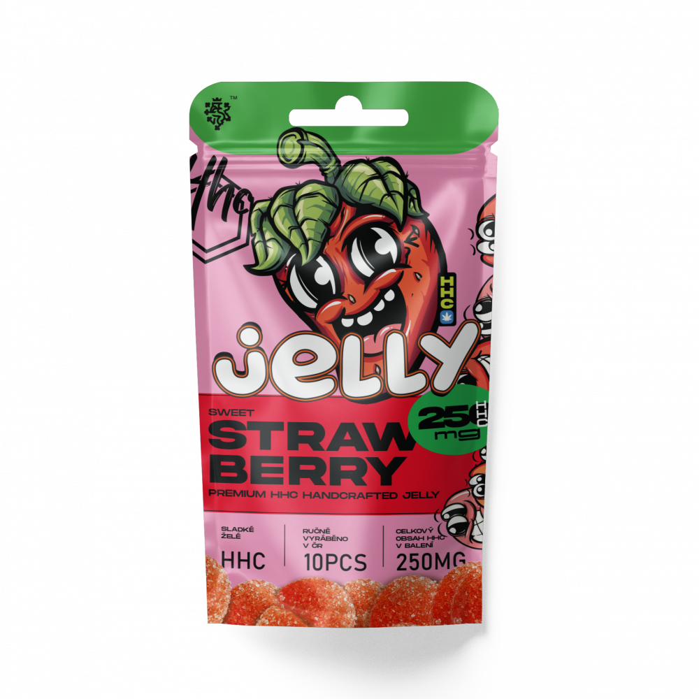 Czech CBD HHC Gelei Aardbeien 250 mg, 10 stuks x 25 mg