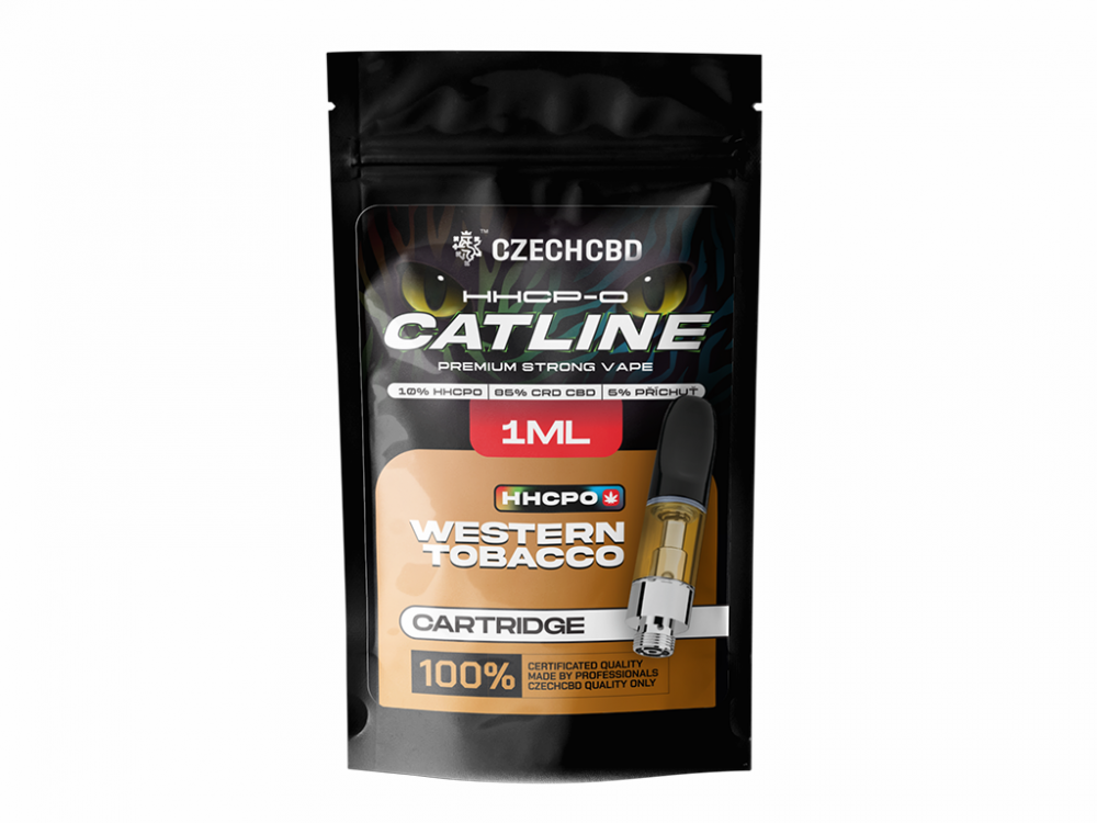 Czech CBD HHCPO-patroon CATline Western Tobacco, HHCPO 10%, 1 ml