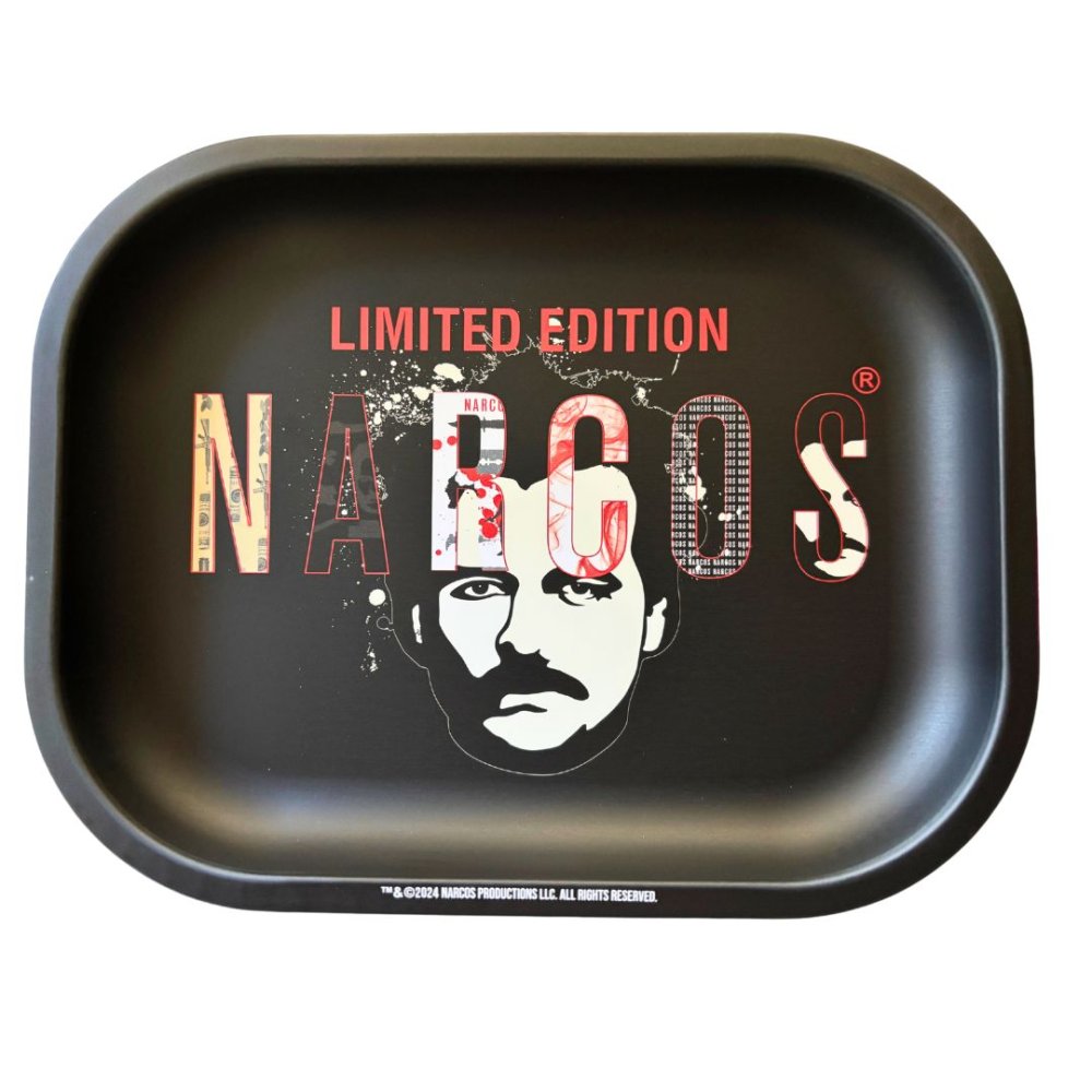 Narcos Kovový rolovací podnos Black Edition, malý, 14 x 18 cm