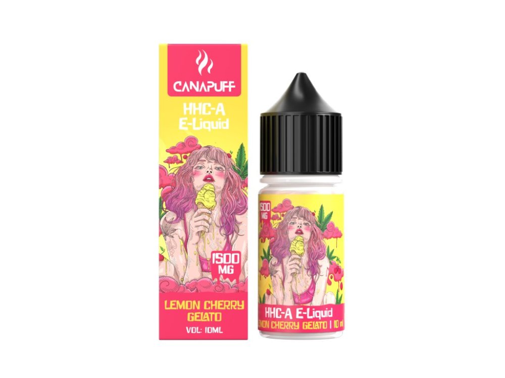 CanaPuff HHCA Vloeibare Citroen Kers Gelato, 1500 mg HHCA, 10 ml
