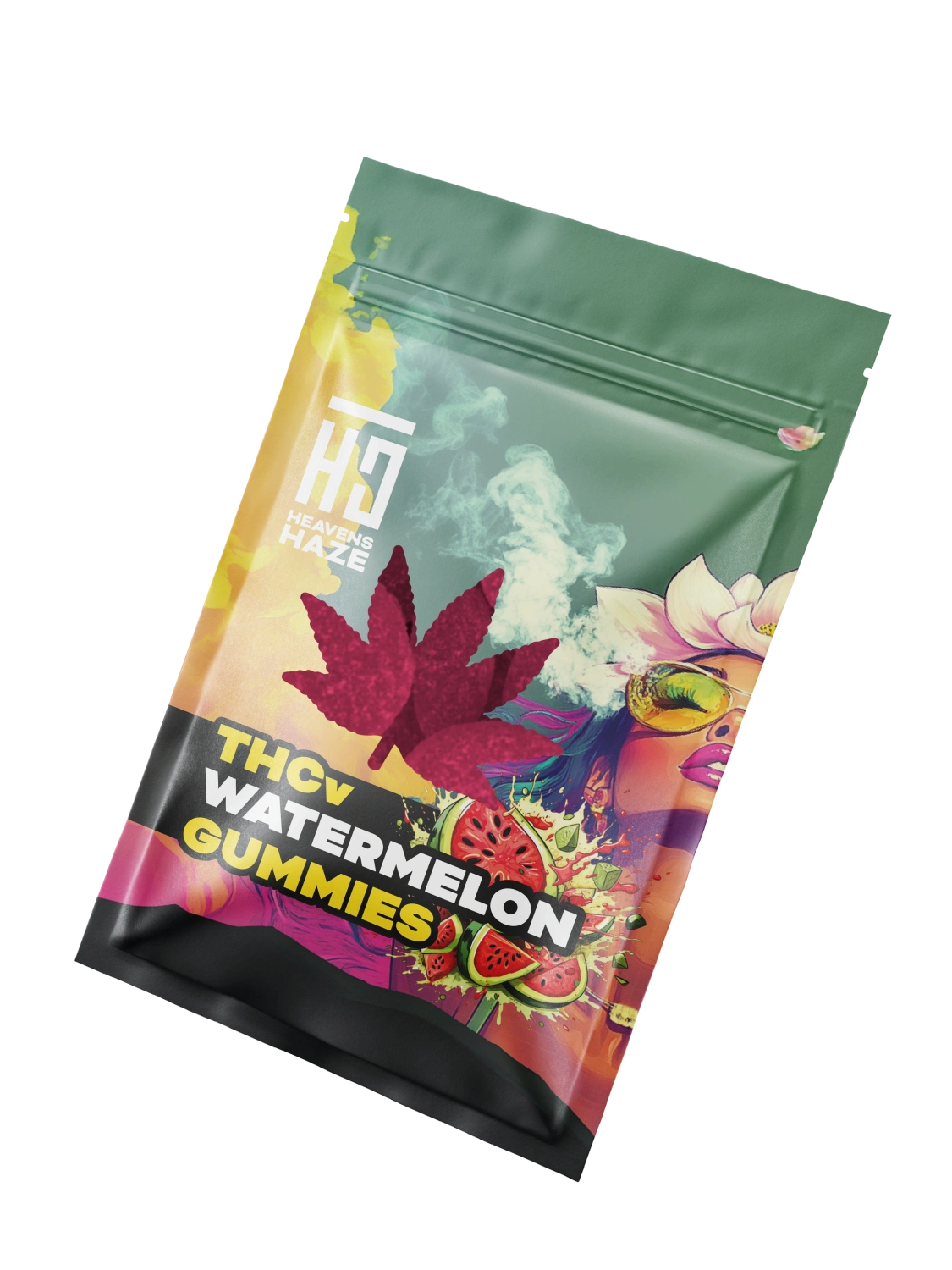 Heavens Haze THCV gumené cukríky s príchuťou melóna 3 ks - 15 mg THCV + 5 mg CBN, 13,5 g