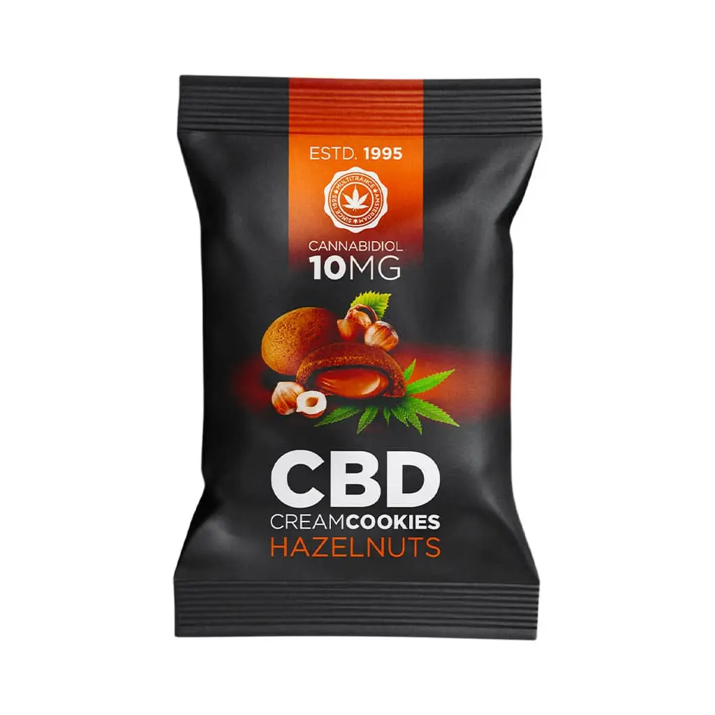 Multitrance CBD krémové sušienky - Lieskový orech, 17 g