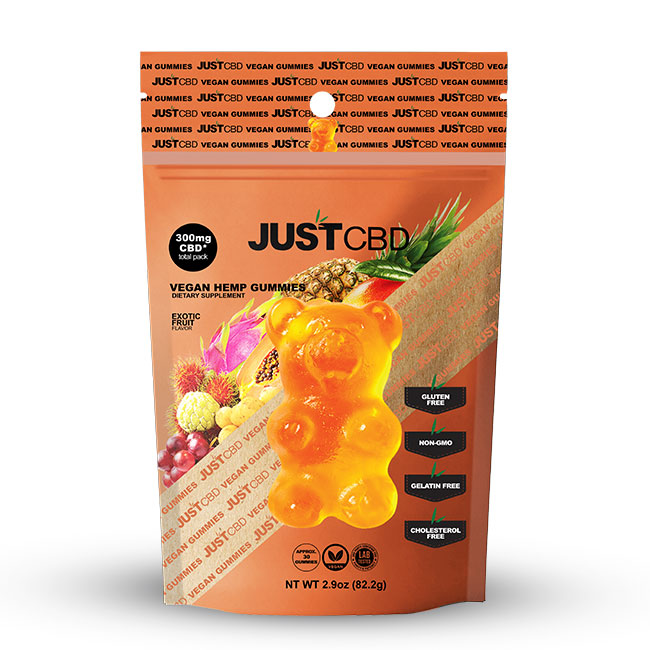 JustCBD veganistische gummies Exotisch Fruit 300 mg CBD