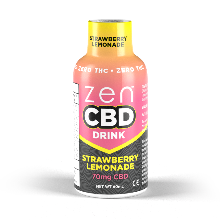 ZEN CBD Drink - Jahodová limonáda, 70 mg, 60 ml