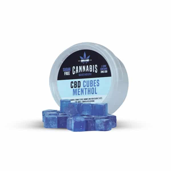 Cannabis Bakehouse CBD-snoepblokjes - Menthol, 22 stuks x 5 mg CBD, 30 g