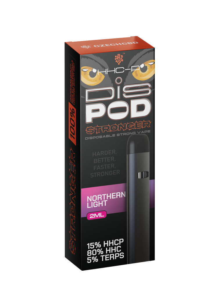 Czech CBD HHCP Vape Pen Sterkere disPOD Northern Light 15% HHCP, 80% HHC, 2 ml
