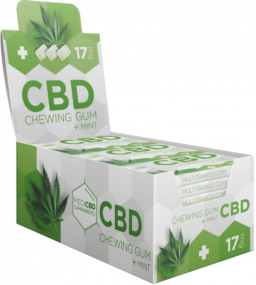 MediCBD Konopné žvýkačky CBD Máta (17 mg CBD ), 17 g