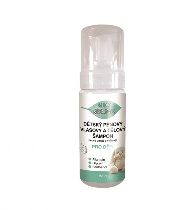 Bione Dětský pěnový vlasový a tělový šampon, 150 ml