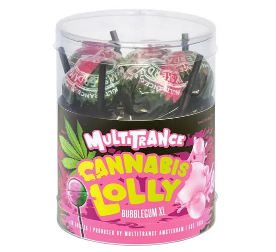 Konopné lízatká bubble‑gum – Darčeková krabička (10 ks)