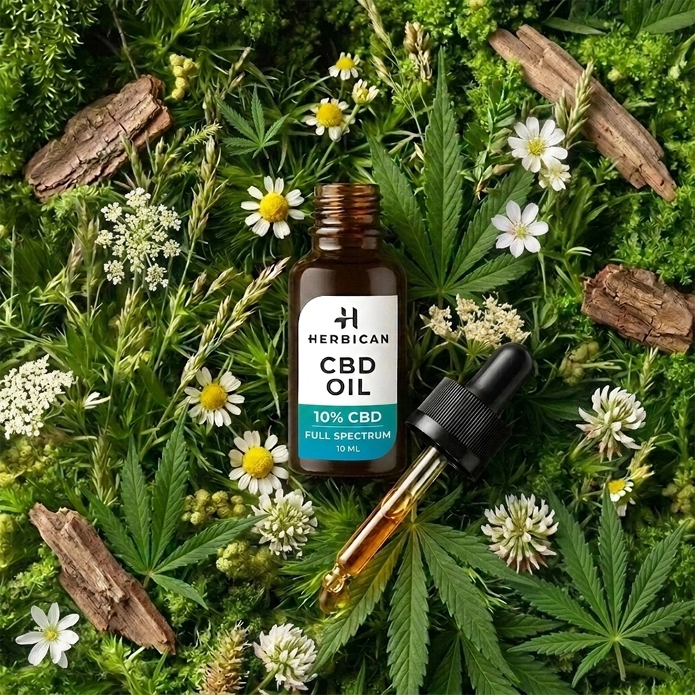 Herbican plnospektrálny CBD olej, 10 %, 10 ml