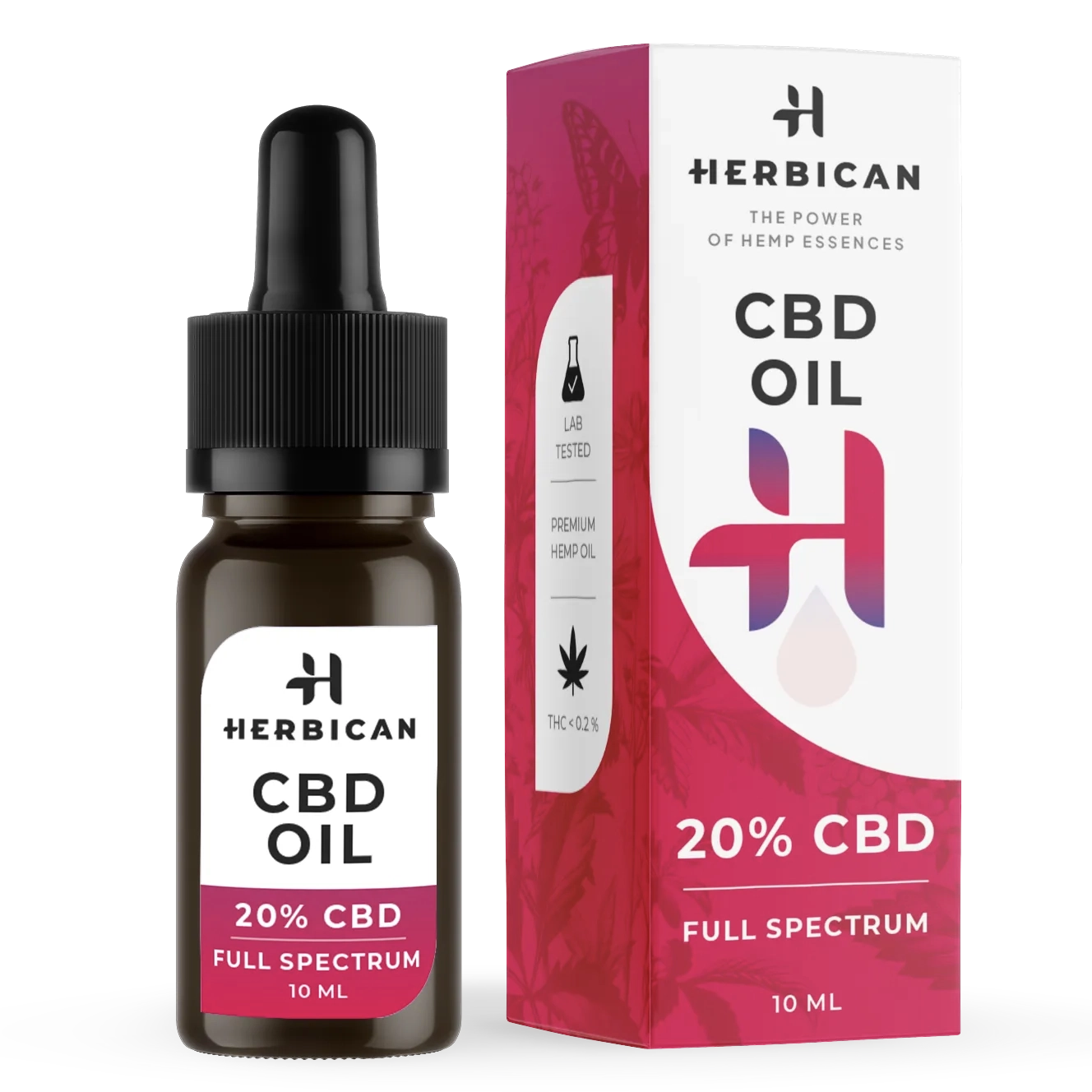 Herbican plnospektrální CBD olej, 20 %, 10 ml