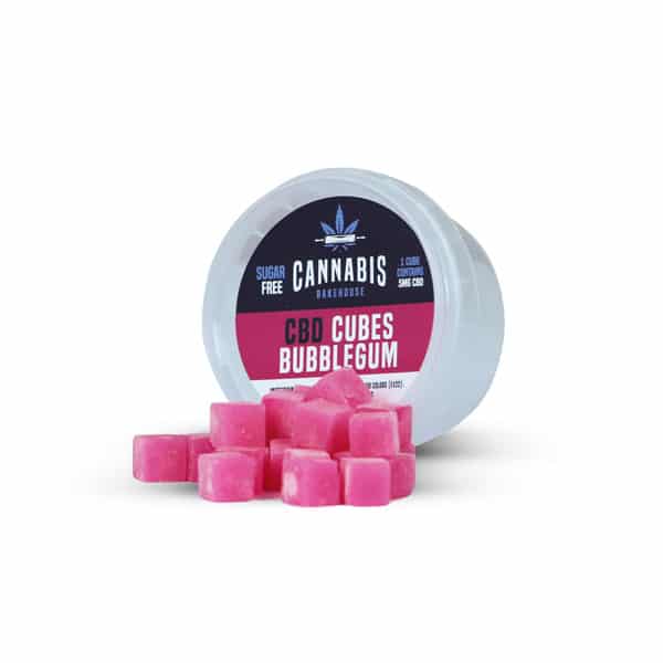 Cannabis Bakehouse CBD Würfelbonbons - Bubblegum, 22 Stück x 5 mg CBD, 30 g