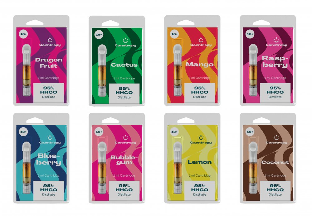 Canntropy HHCO-cartridges, alles in één set - 8 smaken x 1 ml
