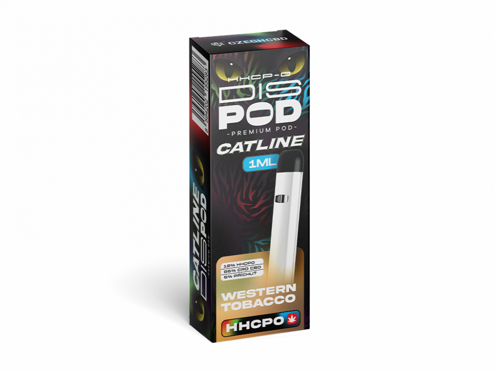 Czech CBD HHCPO CATline Vape Pen disPOD Western Tobacco, 10% HHCPO, 1 ml
