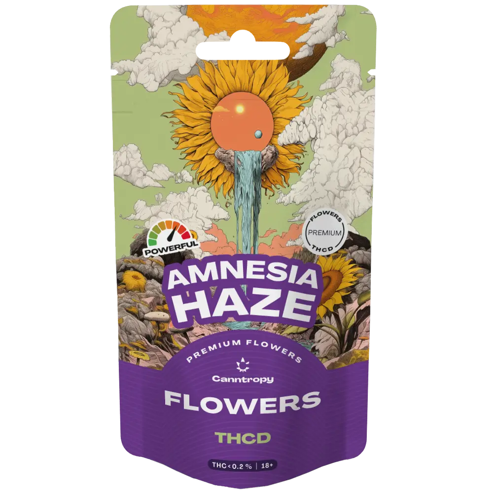 Canntropy THCD Flower Amnesia Haze, 10 % THCD, 1 – 100 g 100 gramov