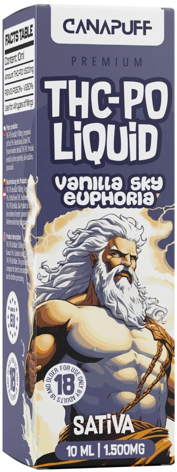 CanaPuff THCPO Vloeibaar Vanille Hemel Euphoria, 1500 mg, 10 ml