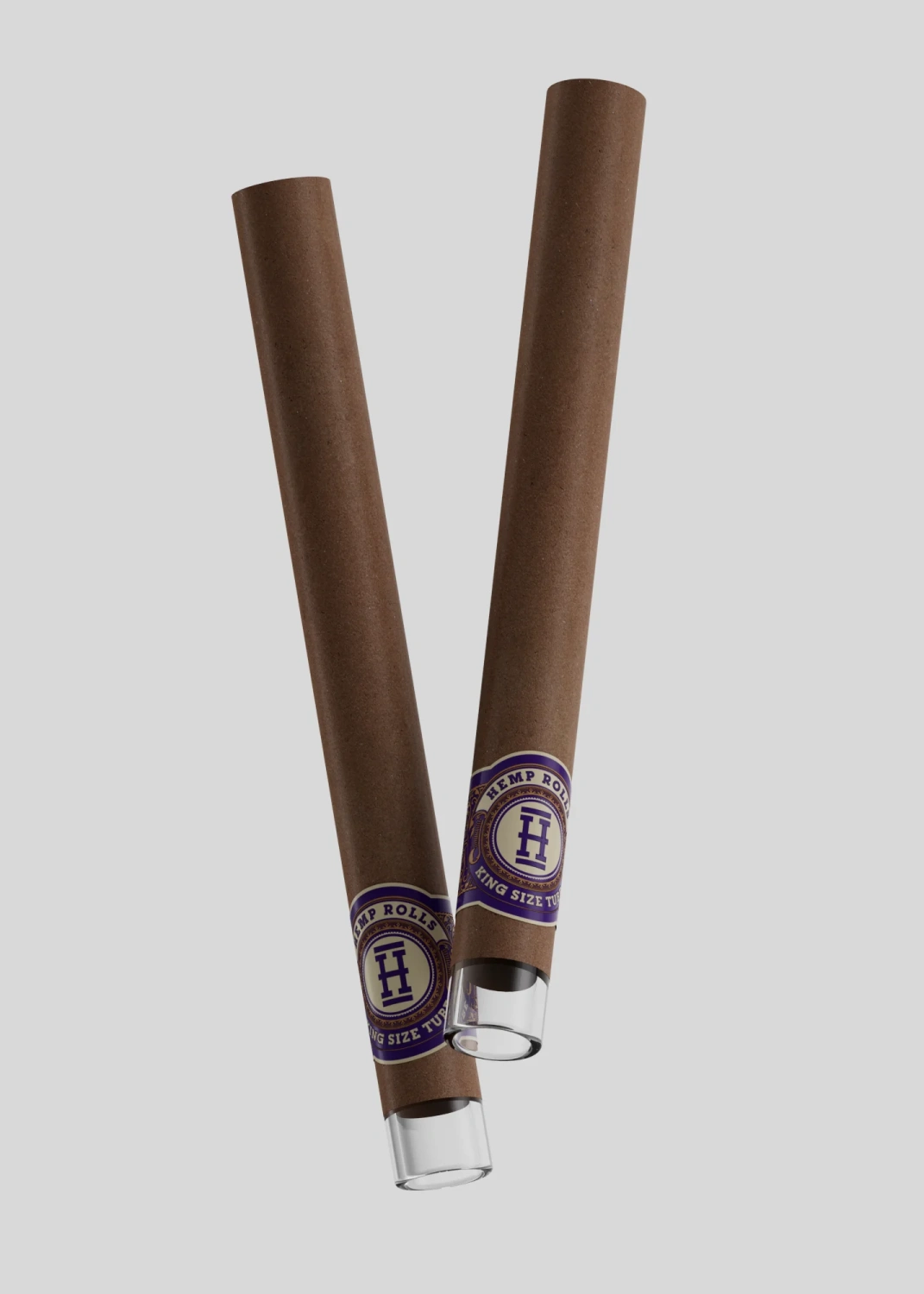 HEMPER King Size Rolls + Sklenený Tip 2ks - Grape