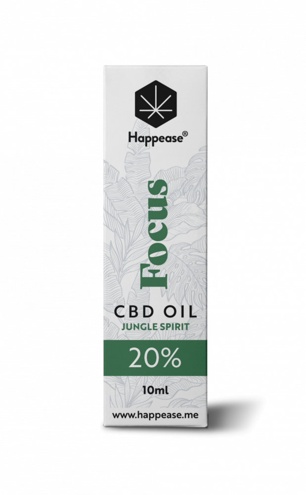 Happease Focus CBD Olej Jungle Spirit, 20 % CBD, 2000 mg, 10 ml