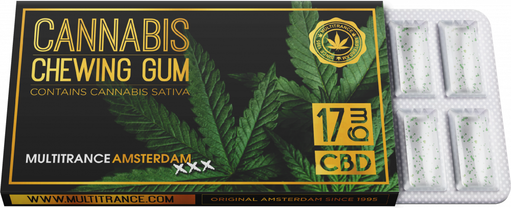 Žuvačka Cannabis Sativa (17 mg CBD), 17 g
