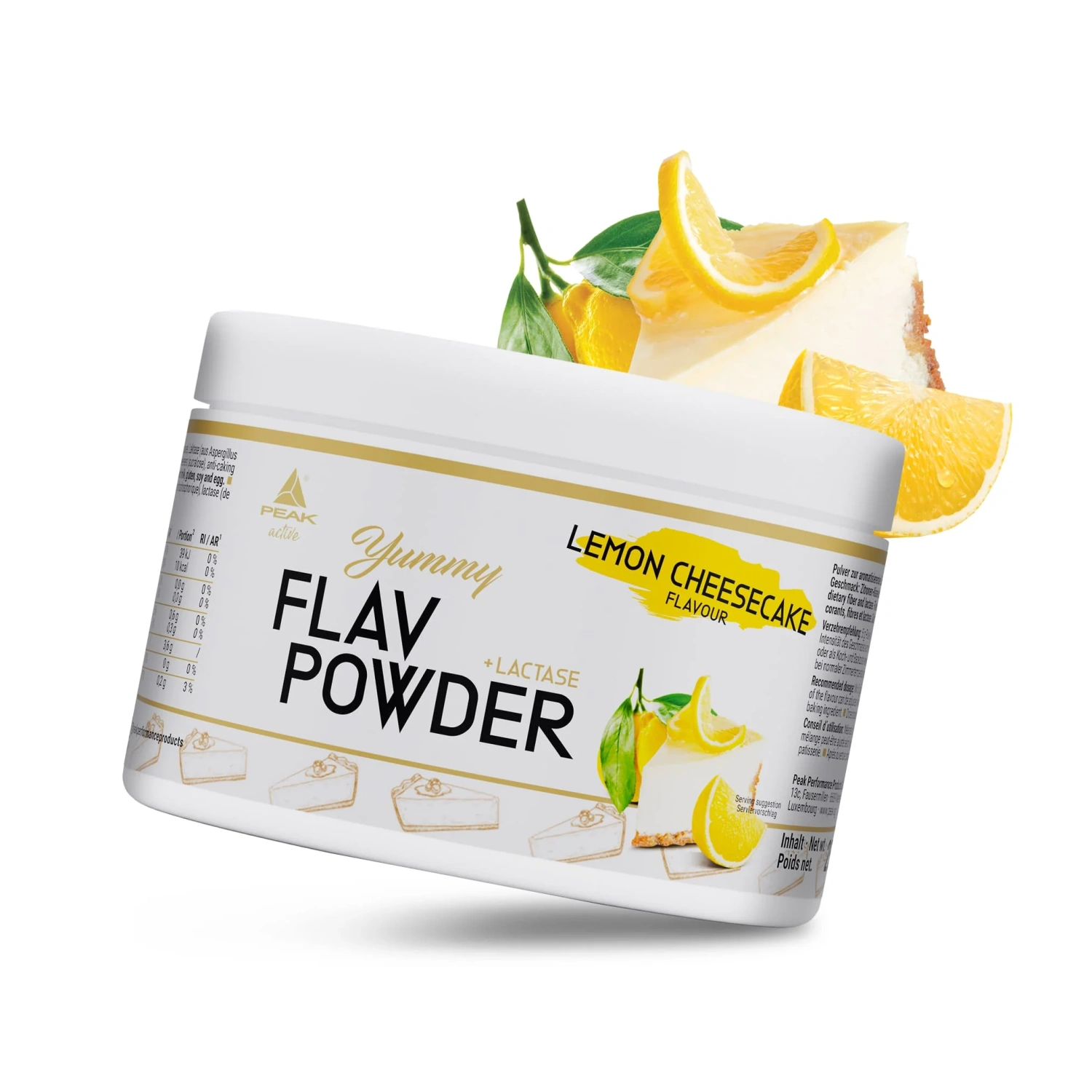 Peak Yummy Flav prašak 250 g Lemon Cheesecake