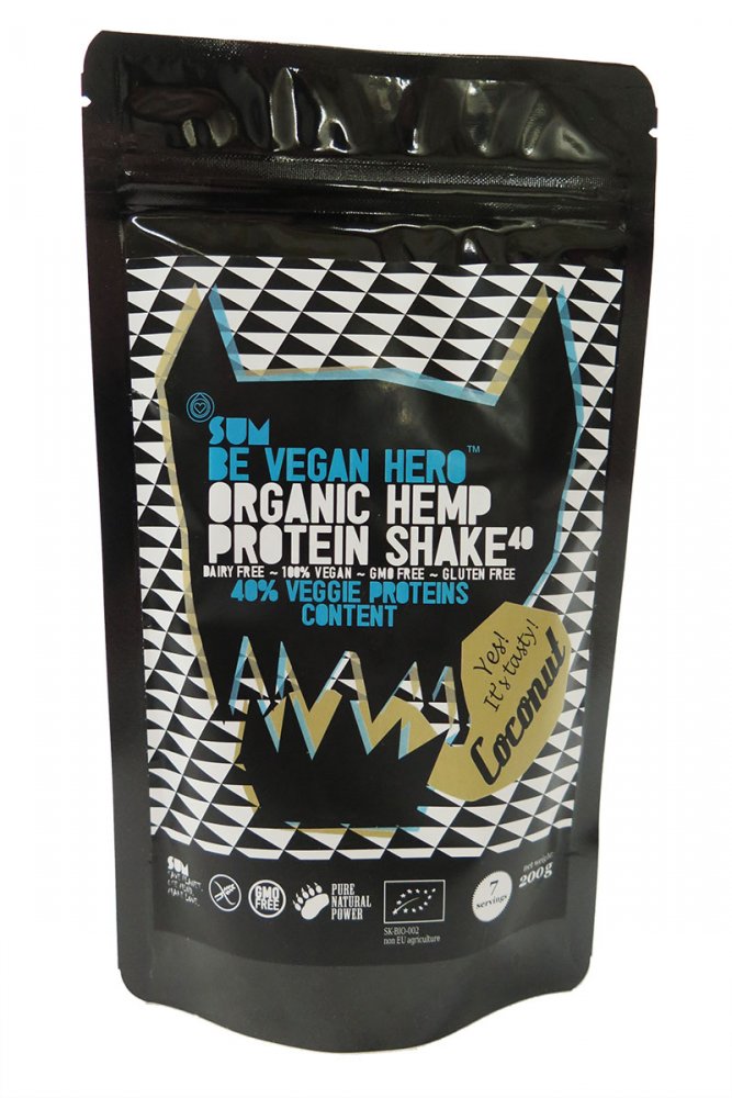 SUM Konopný proteínový kokteil Be Vegan Hero Coconut, 200 g
