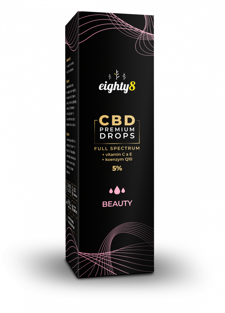 Eighty8 Beauty CBD-druppels, 5%, 10 ml, 500 mg