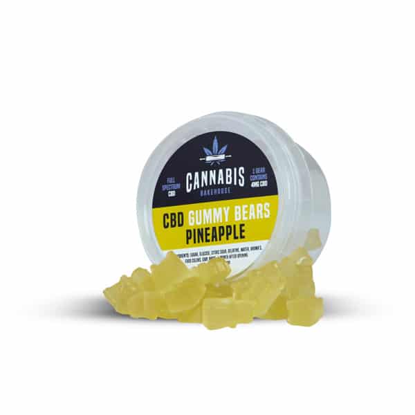 Cannabis Bakehouse CBD Gummi Bears - Ananás, 20 mg CBD, 30 g