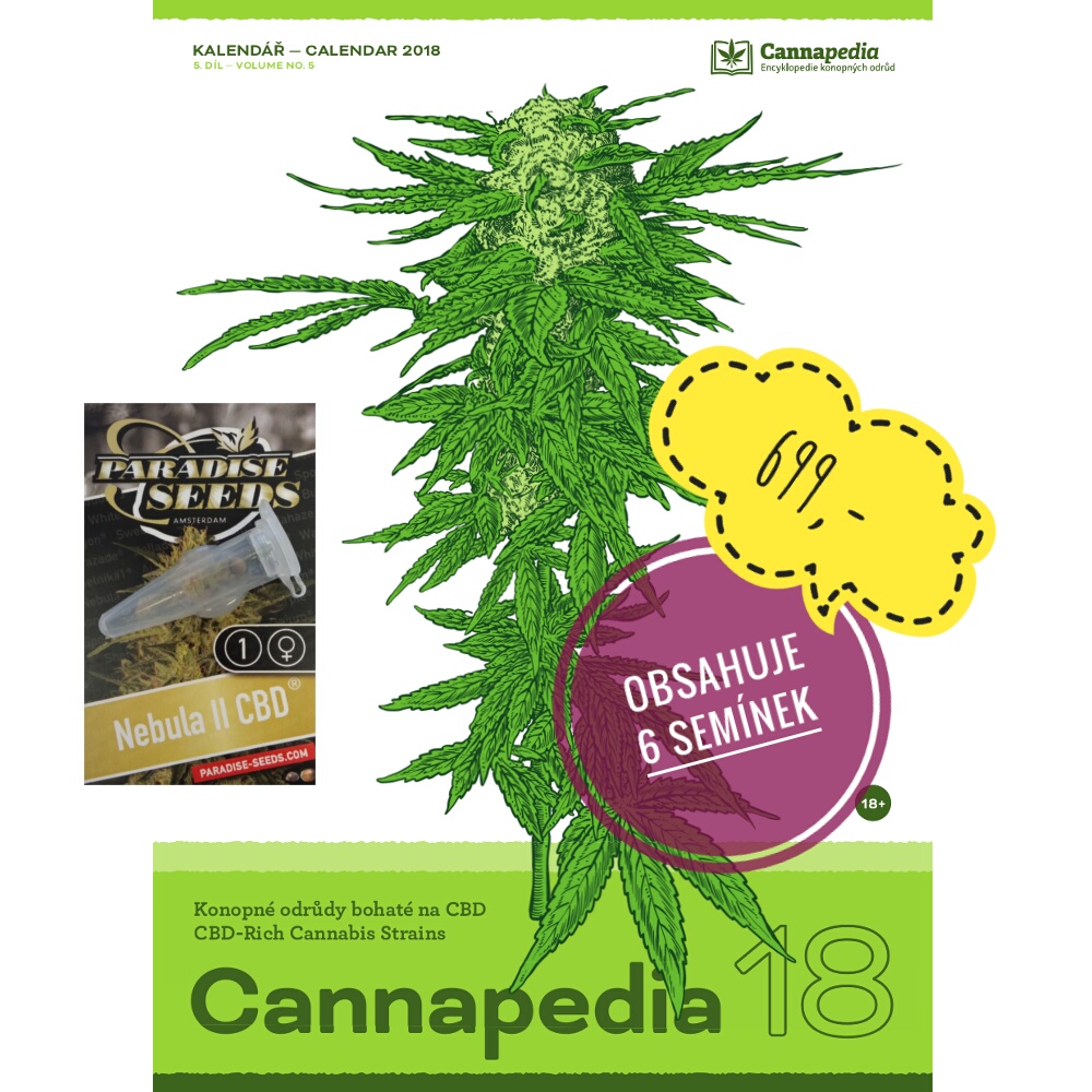 Kalendář 2018 – CBD + 5x Nebula II CBD
