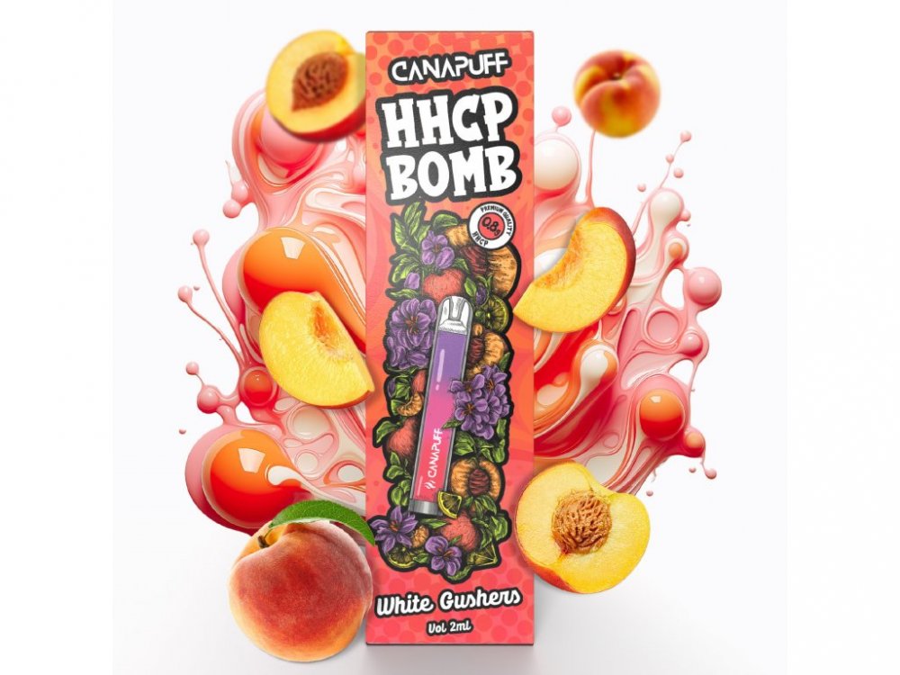 CanaPuff HHCP Vape Pen BOMB Witte Gushers, 0,8 g HHCP, 2 ml