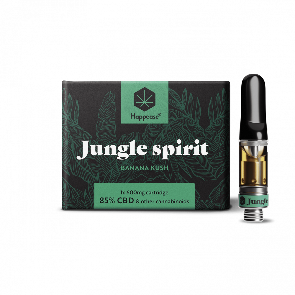Happease CBD cartridge Jungle Spirit 600 mg, 85% CBD, 0,5 ml