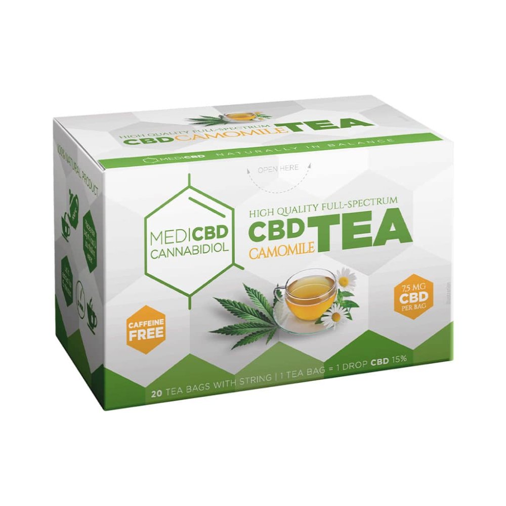 MediCBD 7,5 mg CBD čaj – heřmánek (krabička 20 sáčků)