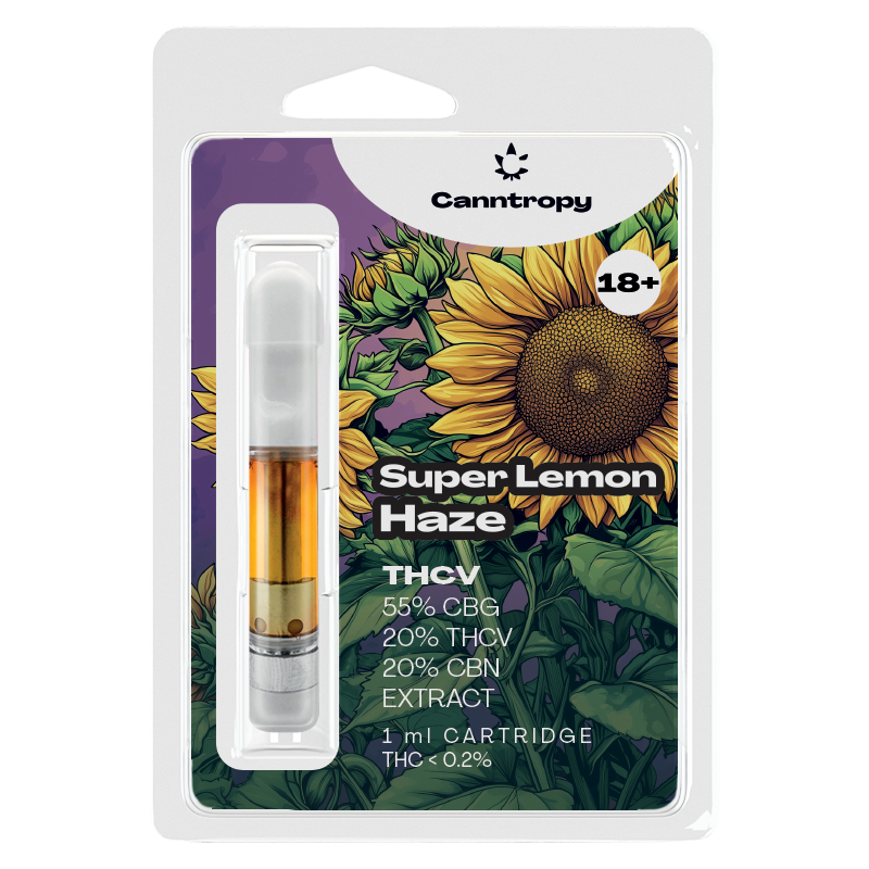 Canntropy THCV-Kartusche Super Lemon Haze - 20 % THCV, 60 % CBG, 20 % CBN, 1 ml